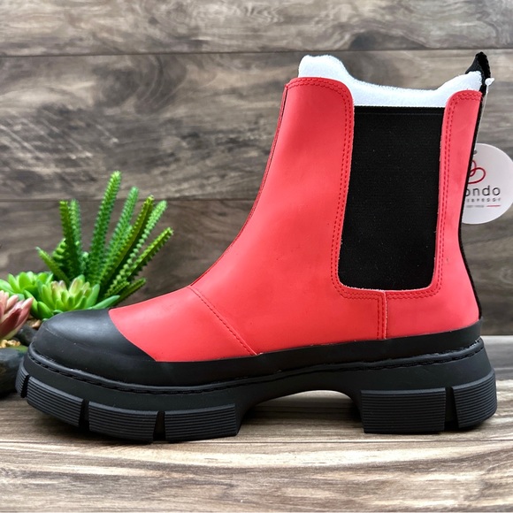NIB Blondo Helga Waterproof Winter Chelsea Boots Red 8.5M - Picture 8 of 13